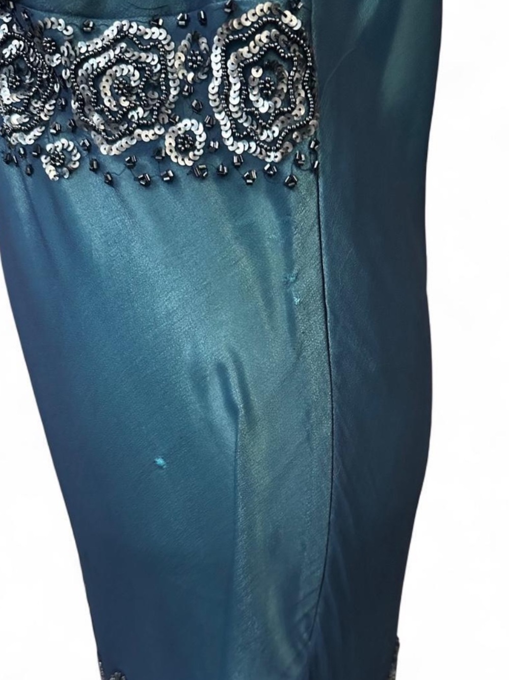Adrianna Papell silk and beaded 20s style formal dress - Picture 7 of 9